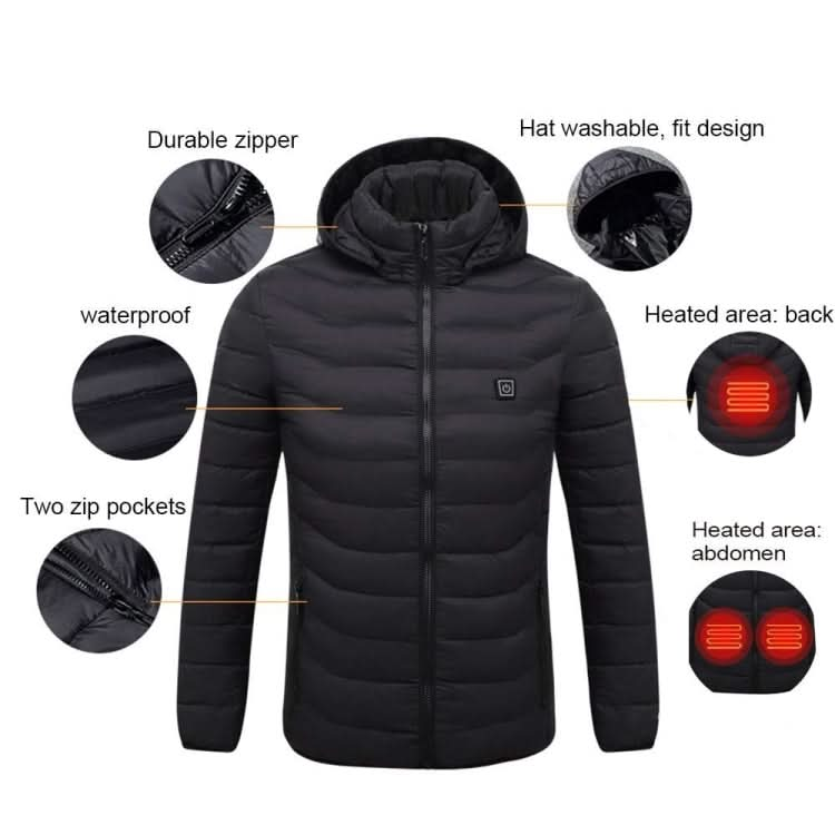 USB Winter Electric Heated Jacket Warm Thermal Jacket Reluova