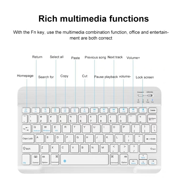 YS-001 9.7-10.1 Inch Tablets Phones Universal Mini Wireless Bluetooth Keyboard My Store