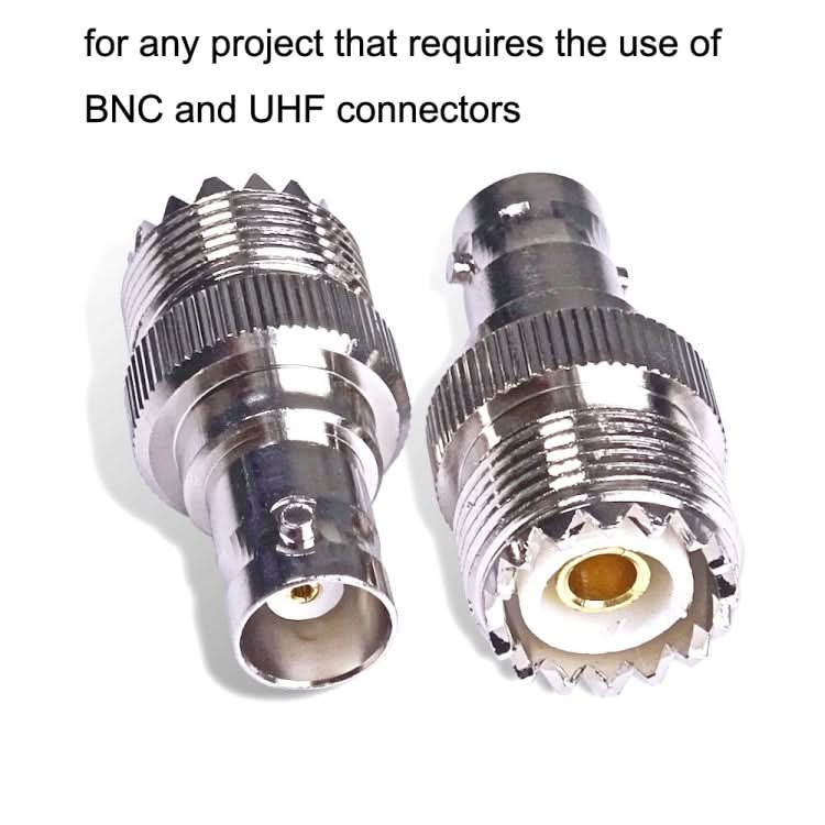 BNC Female Jack To UHF PL-259 Female Straight Type RF Coax Adapter Connector Reluova