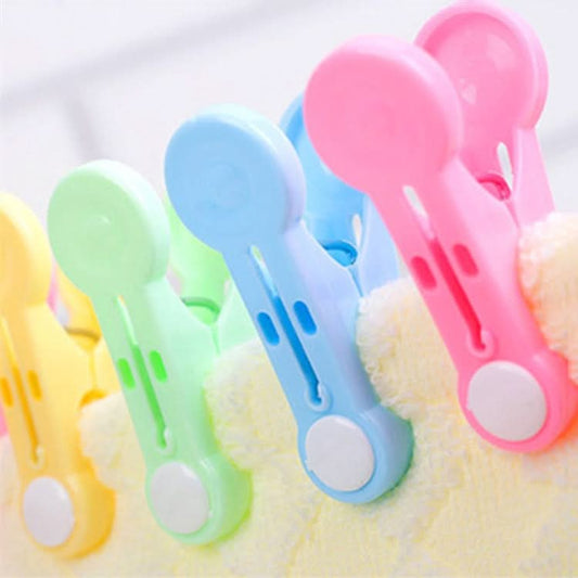 12 PCS Mixed-color Household Multifunctional Plastic Sock Clip Clothes Underwear Drying Clip