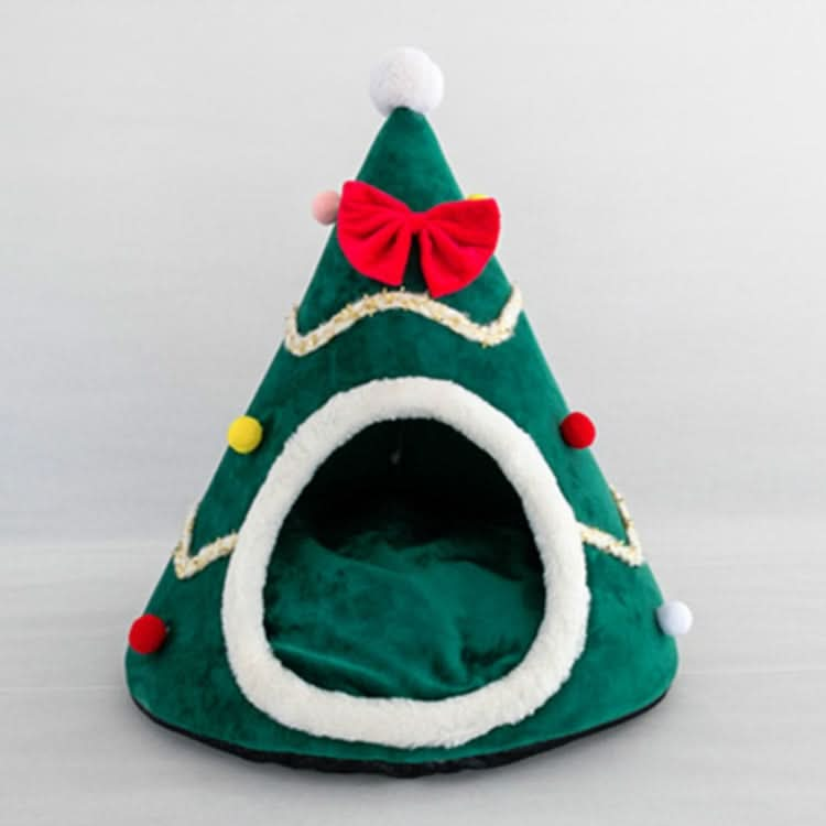 Three-dimensional Sponge Christmas Hat Shaped Pet Bed Nest Warmth Supplies - Reluova