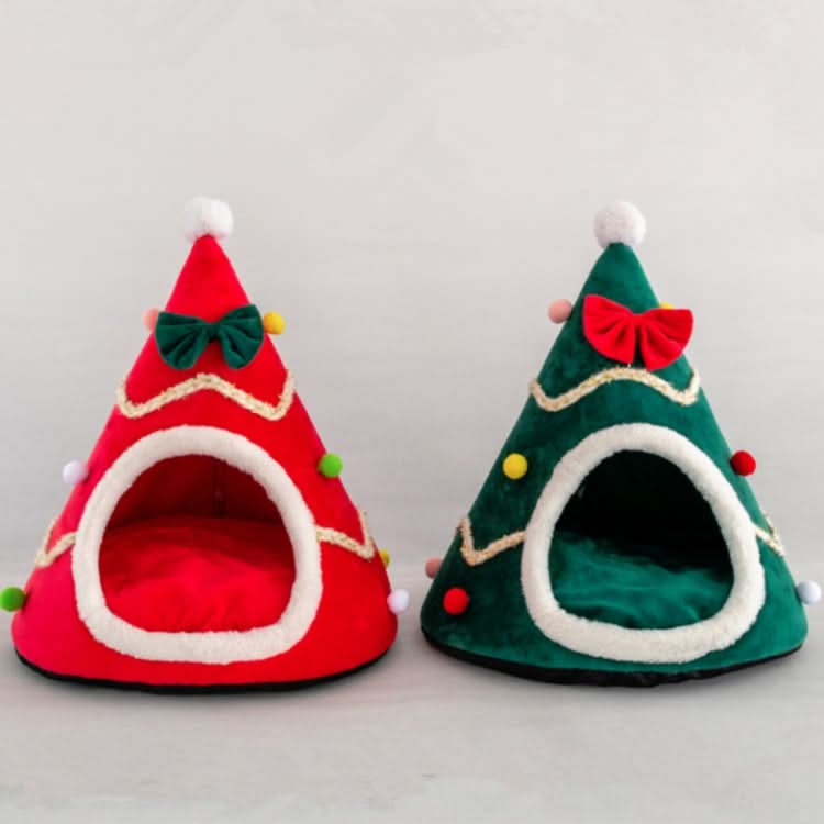 Three-dimensional Sponge Christmas Hat Shaped Pet Bed Nest Warmth Supplies - Reluova