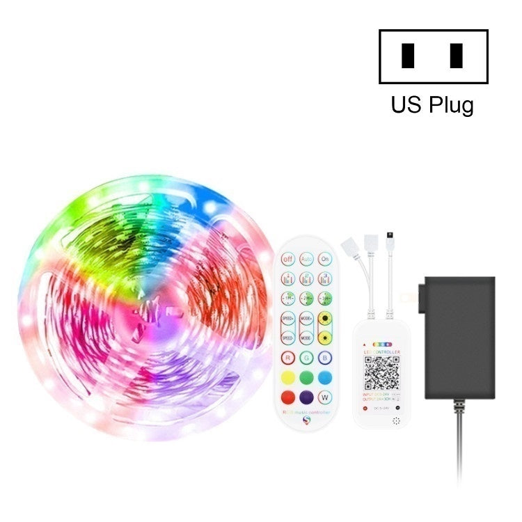 Bluetooth Suit Smart Music Sound Control Light Strip Waterproof 5050 RGB Colorful Atmosphere LED Light Strip With 24-Keys Remote Control, Series 2 My Store