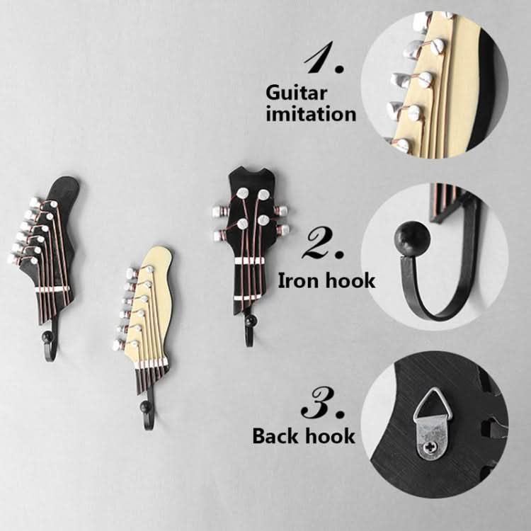 3 PCS Guitar Shape Home Decoration Hook