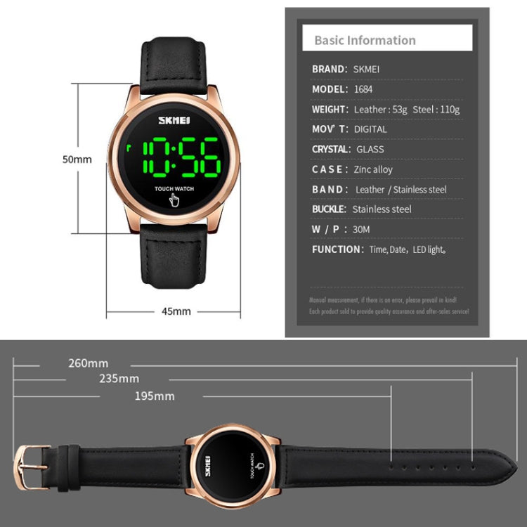 SKMEI 1684 Fashion Versatile Sports Steel Belt Men Electronic Watch Reluova