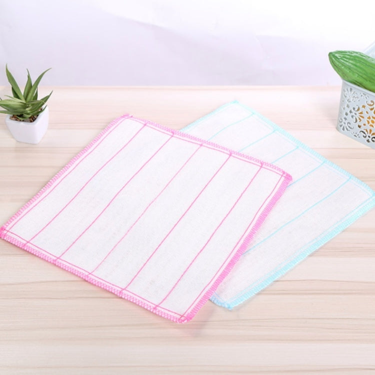 2pcs Bamboo Fiber Dish Cloth Household Rag Eight-layer Thickened Non-stick Oil Cleaning Rag Random Color