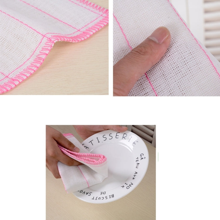 2pcs Bamboo Fiber Dish Cloth Household Rag Eight-layer Thickened Non-stick Oil Cleaning Rag Random Color