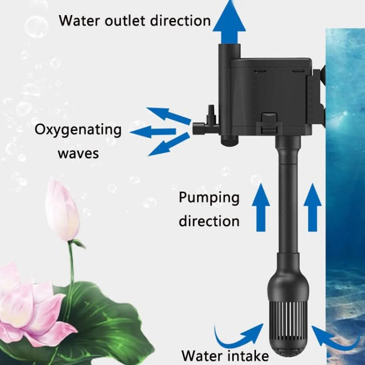 Multifunctional Fish Tank Filter Oxygenation Silent Pump, CN Plug - Reluova