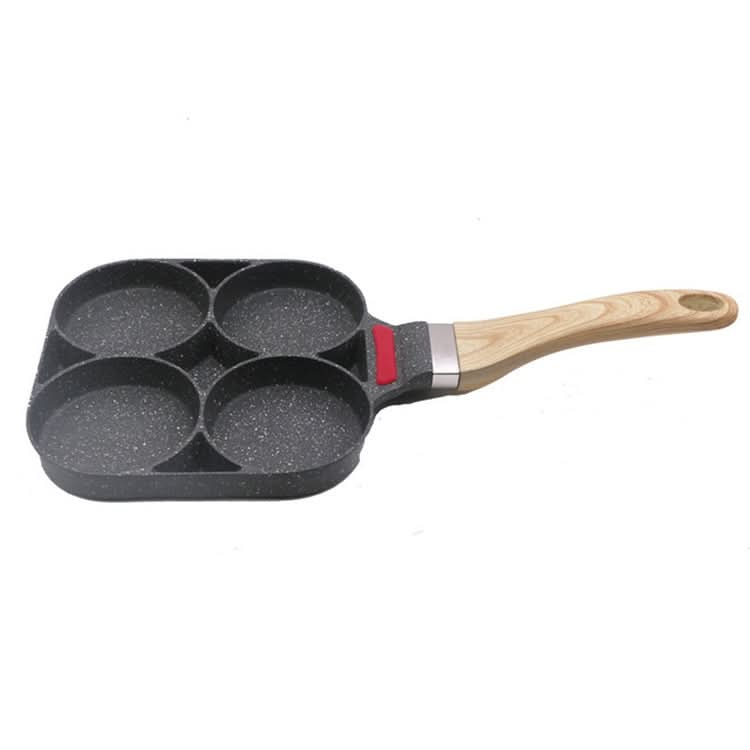 20cm Home-made Maifan Stone Four-hole Fried Egg Non-stick Flat-bottom Egg Dumpling Pot Breakfast Artifact-Reluova