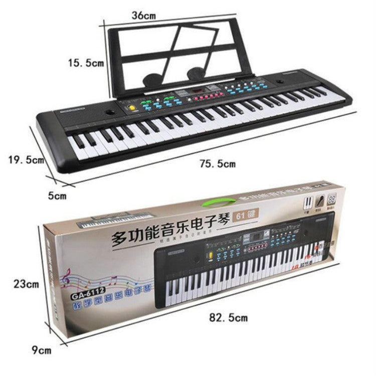 Large 61 Key Childrens Keyboard Musical Instrument Toy Reluova