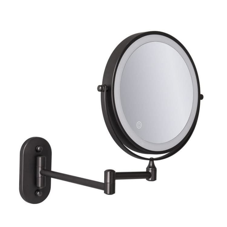 8 Inch Wall-Mounted Double-Sided Makeup Mirror LED Three-Tone Light Bathroom Mirror White Light-Reluova