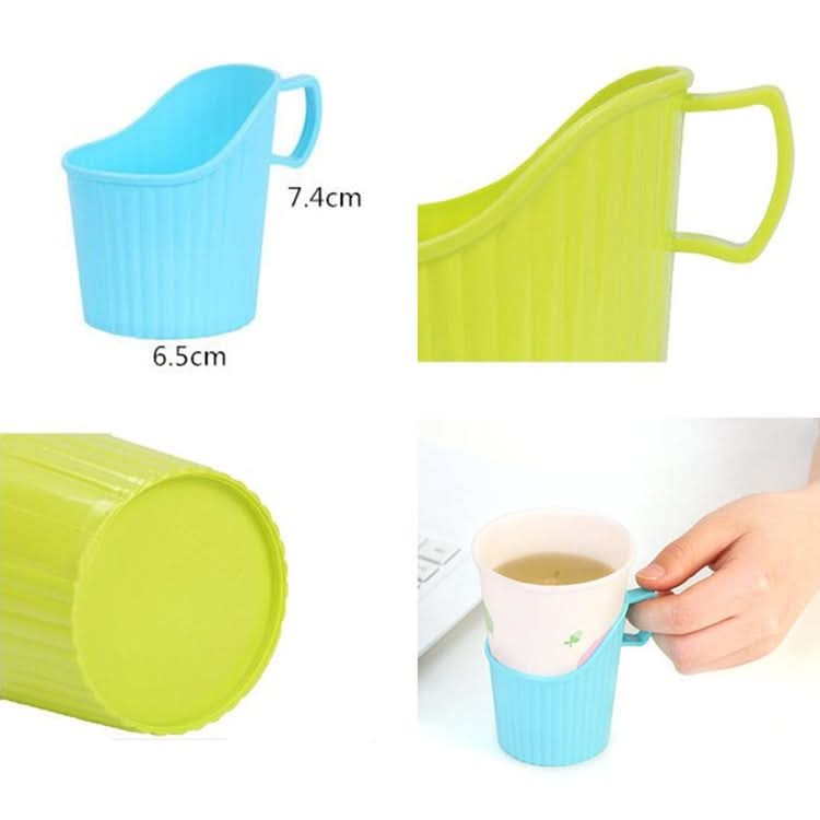 10 PCS Disposable Paper Cup Holder Plastic Anti-scald Heat Insulation Cup Holder - Reluova