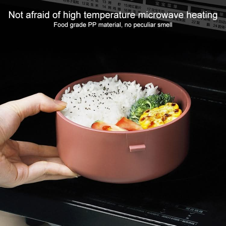 Round Portable Insulation Partitioned Lunch Box Student Office Workers Heated Microwave Oven Bento Box - Reluova