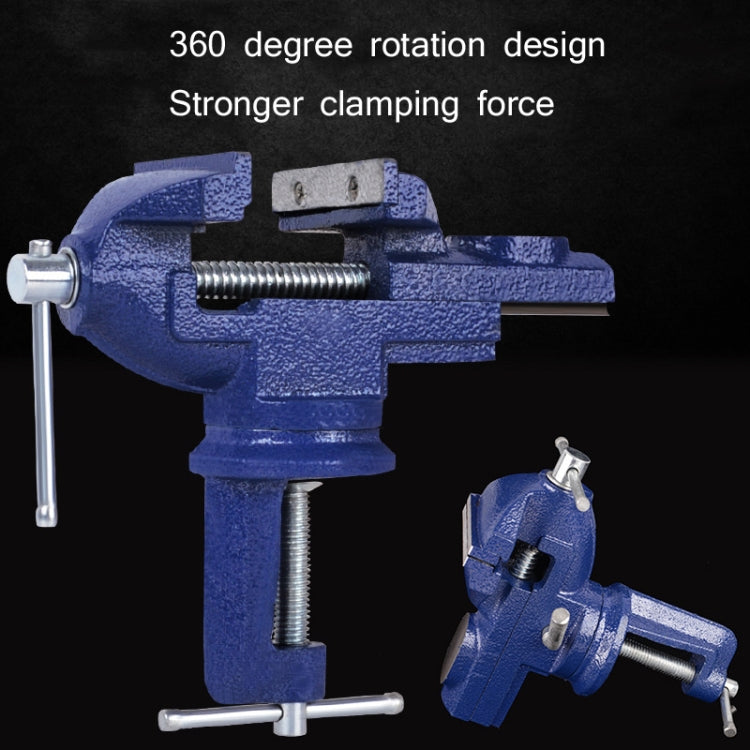 360-Degree Rotating Small Vise Table Flat Universal Table Clamp, Random Color Delivery