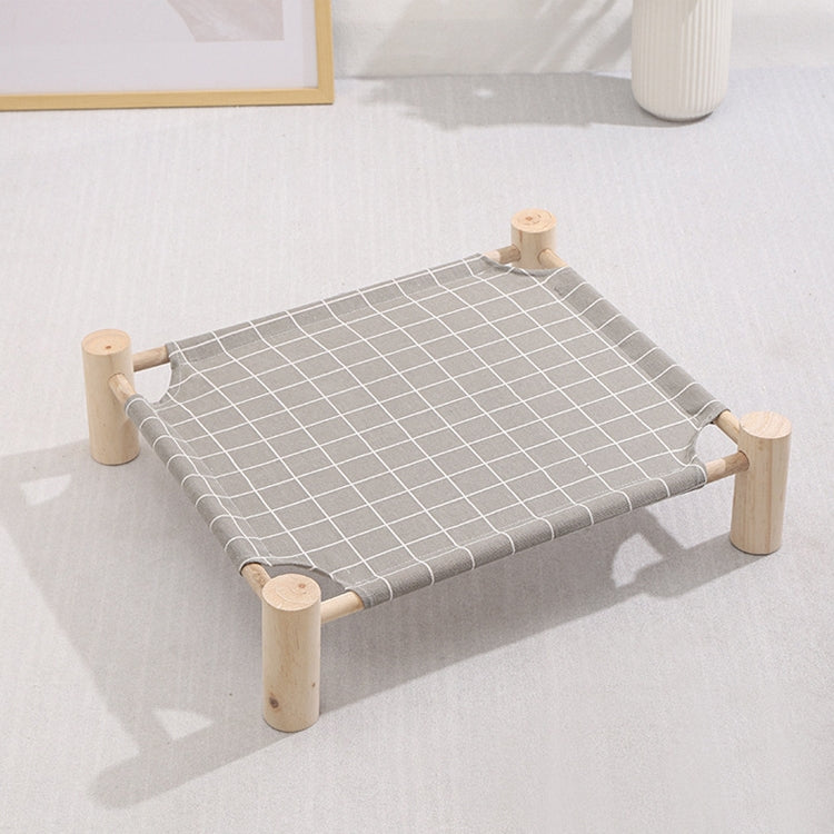 47x52cm Four Seasons Universal Removable And Washable Pet Bed Pet Nest, Style:Small Wooden Gray Bottom-Reluova