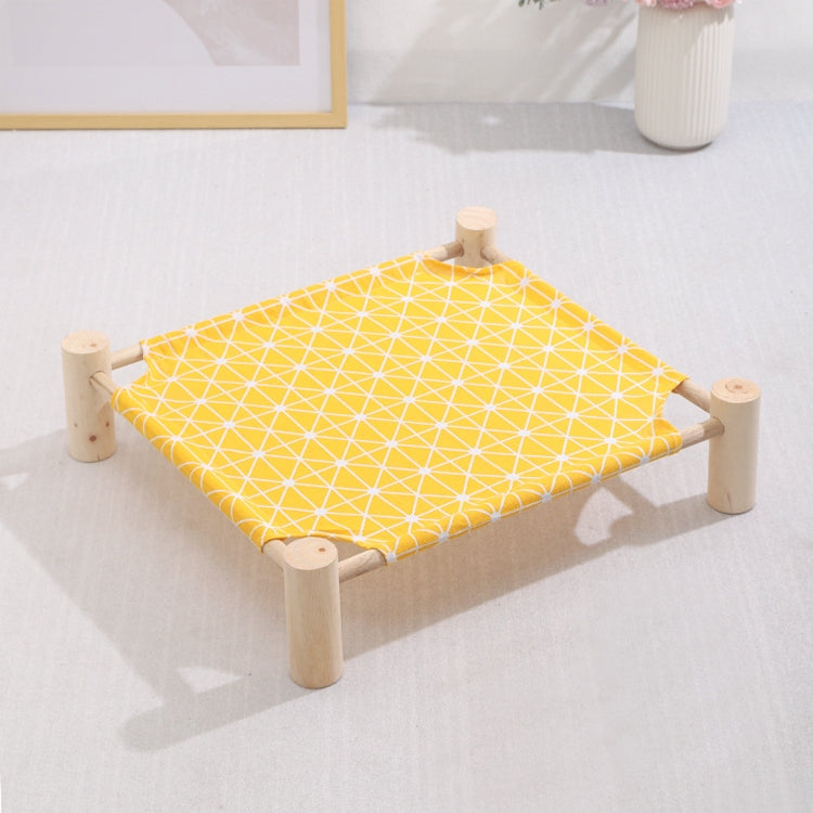 47x52cm Four Seasons Universal Removable And Washable Pet Bed Pet Nest, Style:Small Yellow Background Rhombus-Reluova