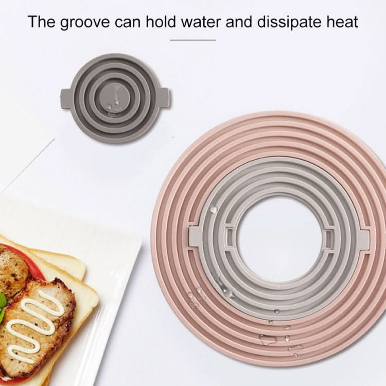 3 in 1 Round Silicone Heat Insulation Pad High Temperature Resistant Multifunctional Tableware Pad Combination Pot Pad Coaster-Reluova