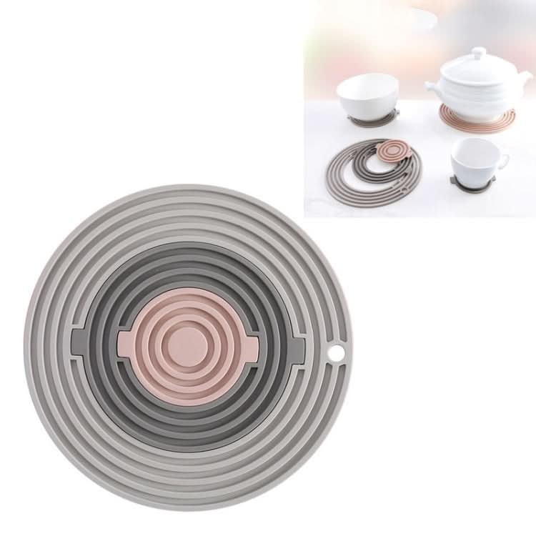 3 in 1 Round Silicone Heat Insulation Pad High Temperature Resistant Multifunctional Tableware Pad Combination Pot Pad Coaster-Reluova