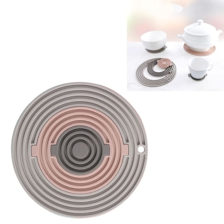 3 in 1 Round Silicone Heat Insulation Pad High Temperature Resistant Multifunctional Tableware Pad Combination Pot Pad Coaster-Reluova