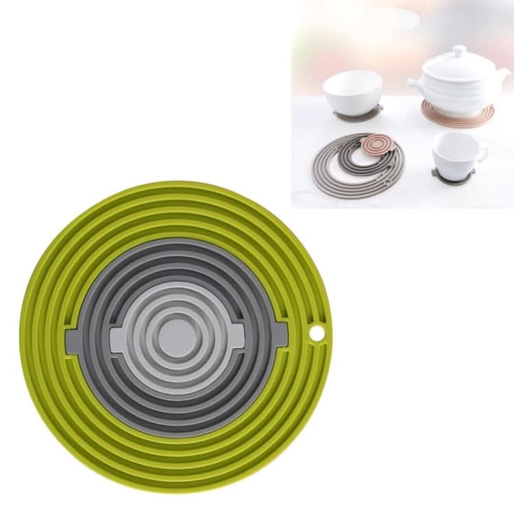 3 in 1 Round Silicone Heat Insulation Pad High Temperature Resistant Multifunctional Tableware Pad Combination Pot Pad Coaster-Reluova