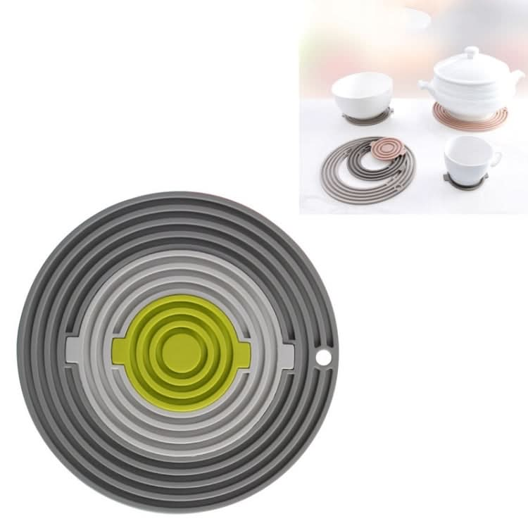 3 in 1 Round Silicone Heat Insulation Pad High Temperature Resistant Multifunctional Tableware Pad Combination Pot Pad Coaster-Reluova