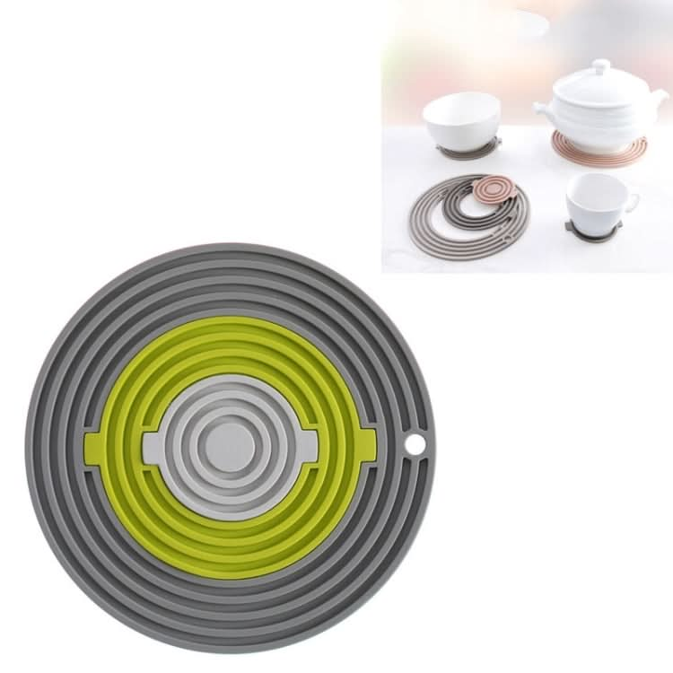 3 in 1 Round Silicone Heat Insulation Pad High Temperature Resistant Multifunctional Tableware Pad Combination Pot Pad Coaster-Reluova