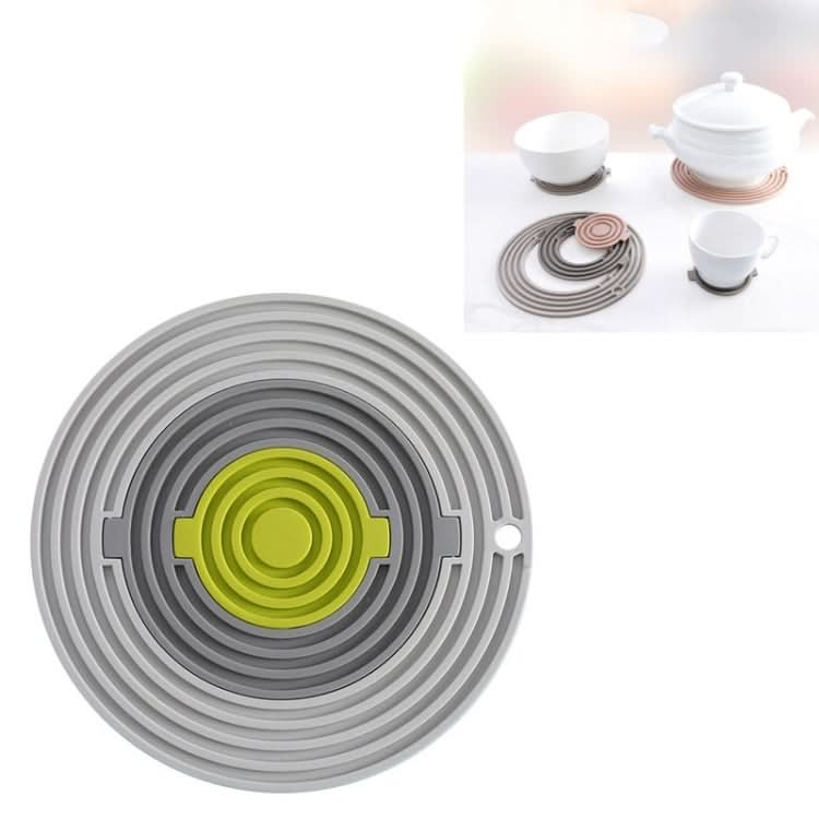 3 in 1 Round Silicone Heat Insulation Pad High Temperature Resistant Multifunctional Tableware Pad Combination Pot Pad Coaster-Reluova