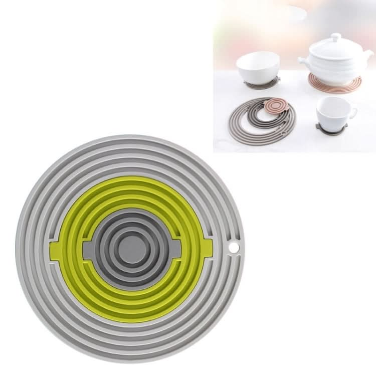 3 in 1 Round Silicone Heat Insulation Pad High Temperature Resistant Multifunctional Tableware Pad Combination Pot Pad Coaster-Reluova