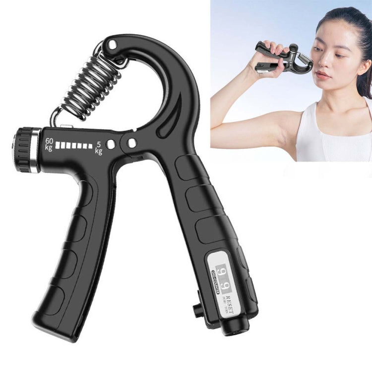 5-60kg Adjustable Mechanical Counting Gripper Finger Strength Training Device