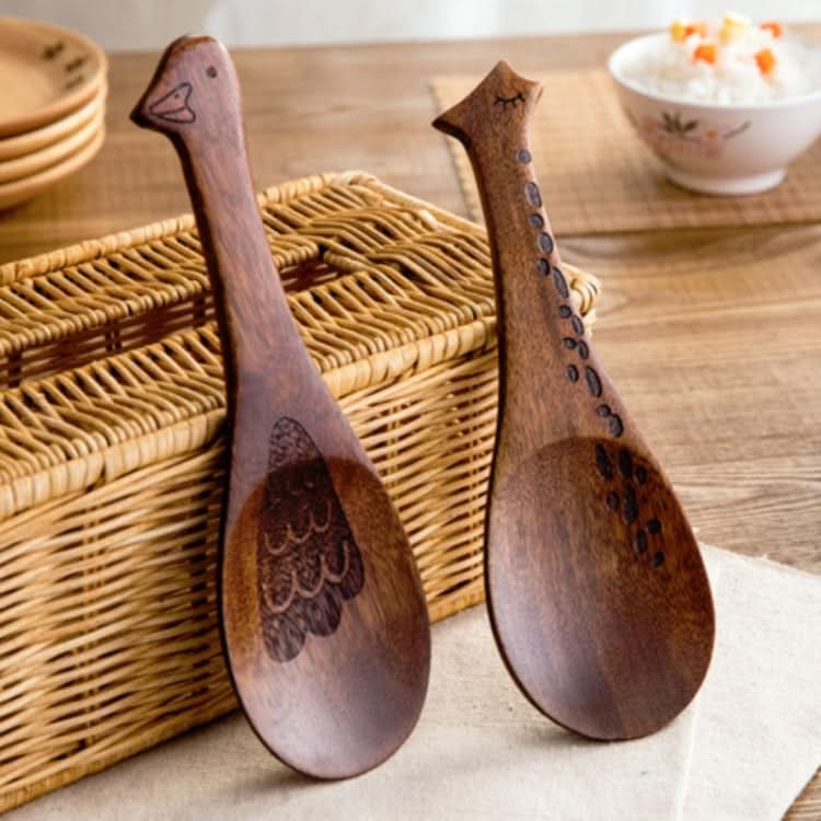 Wooden Animal-shaped Nanmu Rice Spoon, Random Style Delivery - Reluova