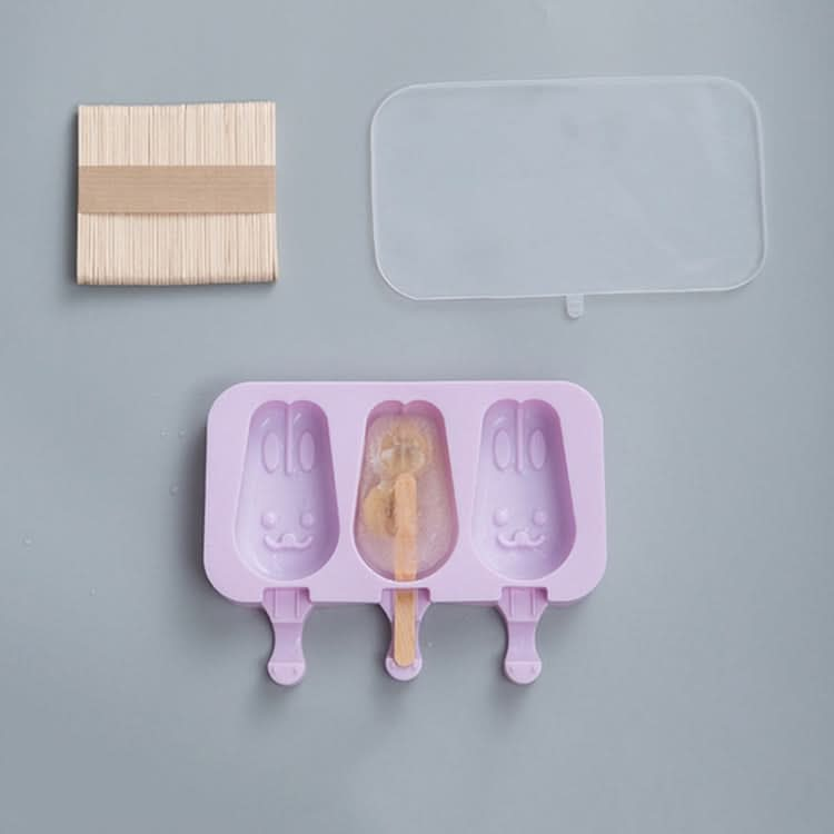 Silicone Cartoon Children Homemade Popsicle Ice Cream Mold Set with Wooden Sticks - Reluova