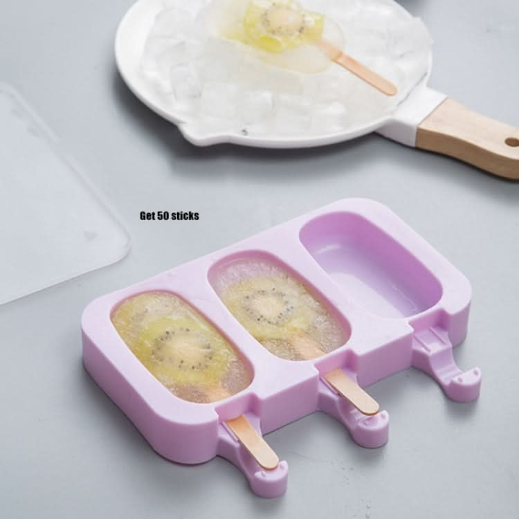 Silicone Cartoon Children Homemade Popsicle Ice Cream Mold Set with Wooden Sticks - Reluova