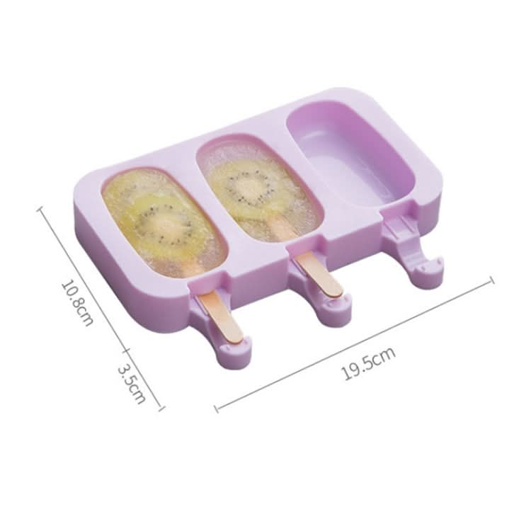 Silicone Cartoon Children Homemade Popsicle Ice Cream Mold Set with Wooden Sticks - Reluova