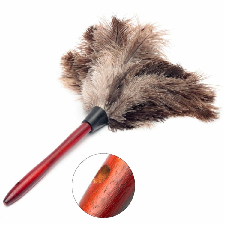 Feather Duster Brush Wooden Handle Anti-static Household Car Dust Collector Reluova