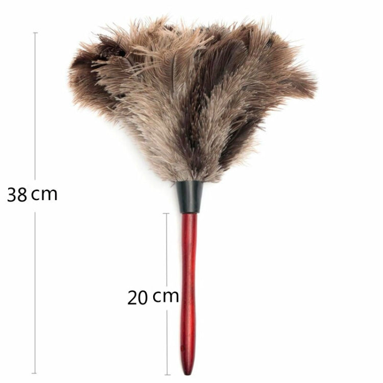 Feather Duster Brush Wooden Handle Anti-static Household Car Dust Collector Reluova