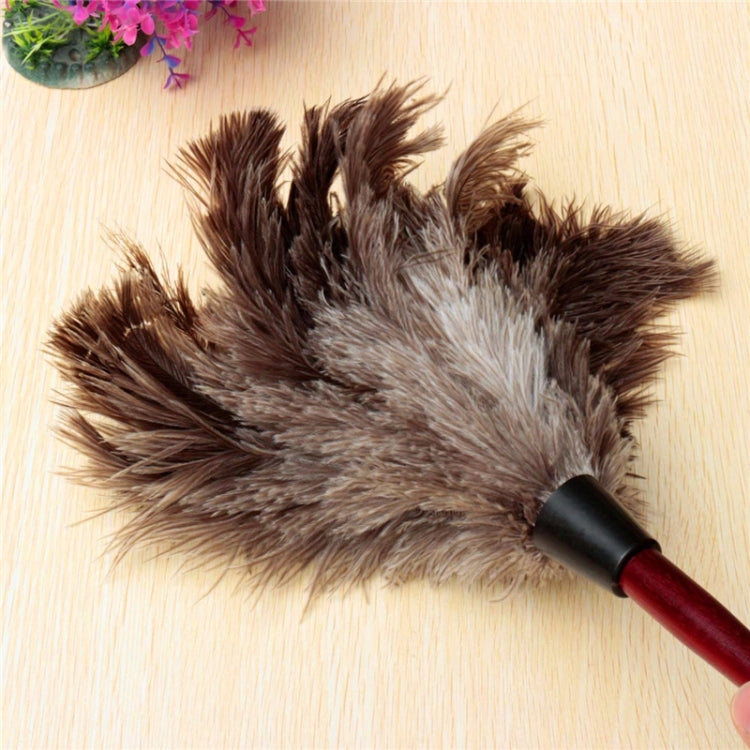 Feather Duster Brush Wooden Handle Anti-static Household Car Dust Collector Reluova