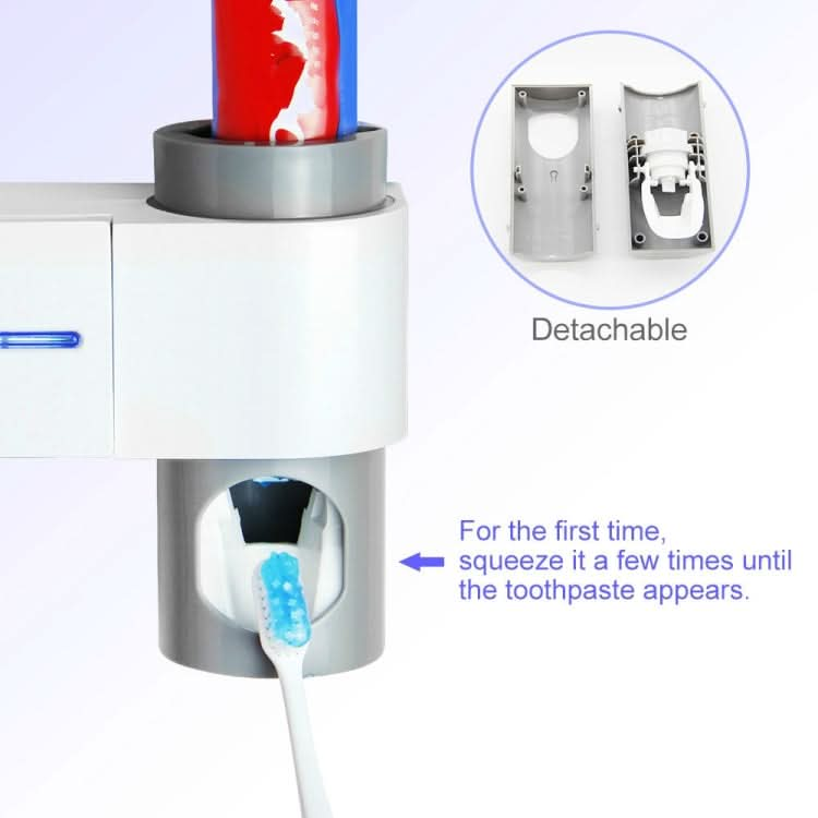 Punch-free Toilet Wall-mounted Ultraviolet Electric Disinfection Toothbrush Holder Reluova