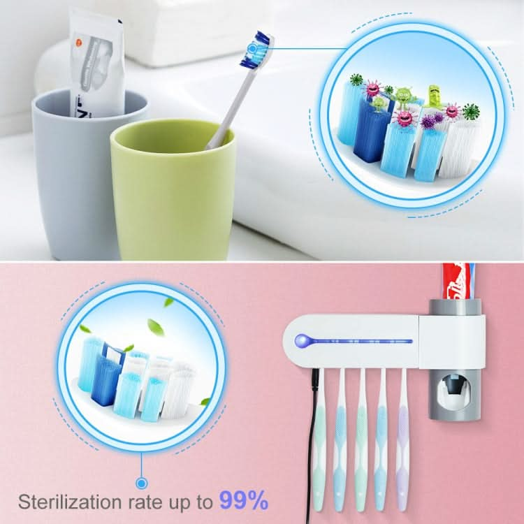 Punch-free Toilet Wall-mounted Ultraviolet Electric Disinfection Toothbrush Holder Reluova