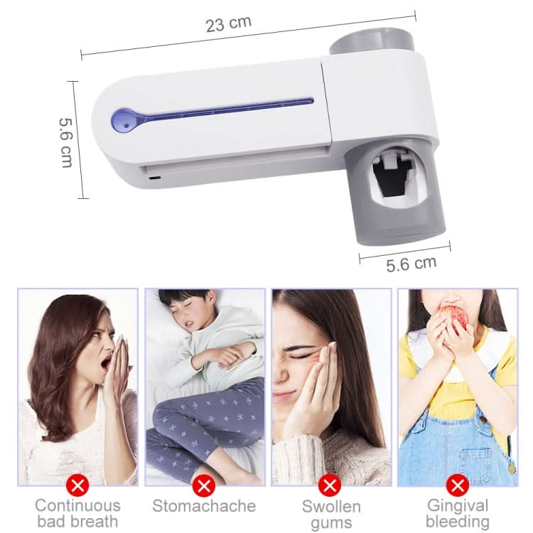 Punch-free Toilet Wall-mounted Ultraviolet Electric Disinfection Toothbrush Holder Reluova