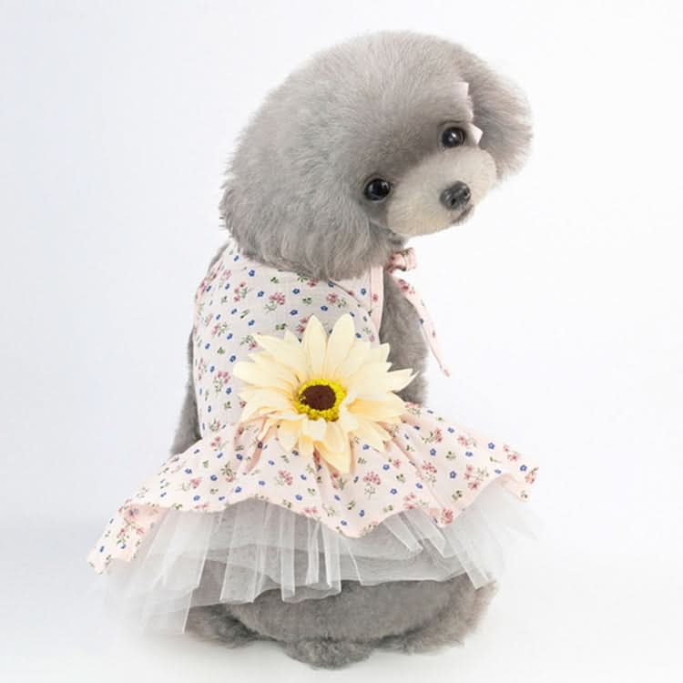 Pet Clothing Dog Cat Spring and Summer Breathable Daisy Skirt - Reluova