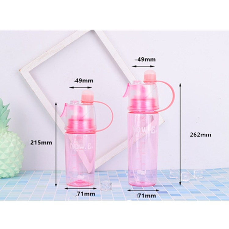 Creative Spray Water Bottle Sports Bottle Portable With Lid Summer Hydration Beauty Plastic Cup Reluova