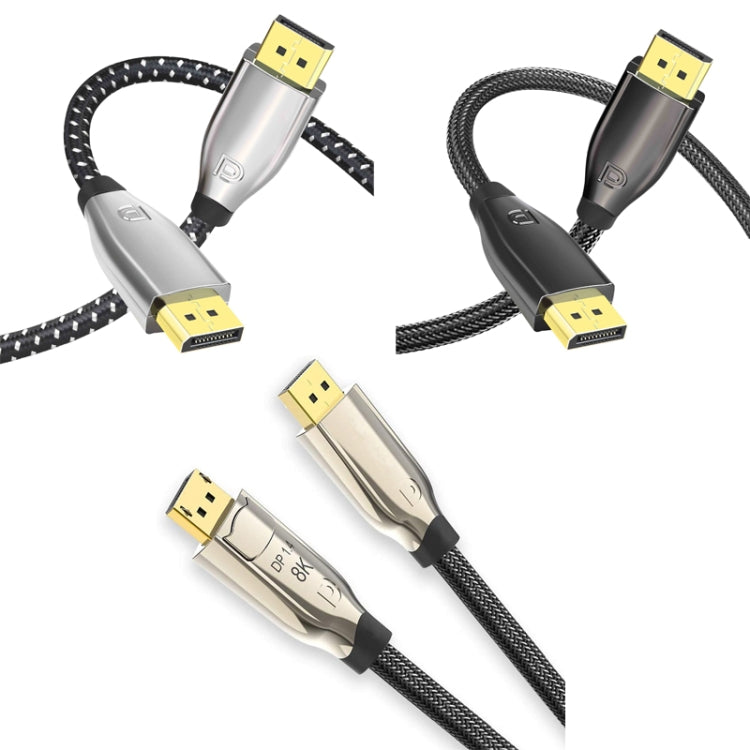 1.4 Version DP Cable Gold-Plated Interface 8K High-Definition Display Computer Cable OD6.0MM 30AWG With Nylon Mesh