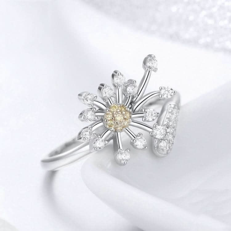 Dandelion Love Inlaid Zircon Ring S925 Sterling Silver Lady Ring Reluova