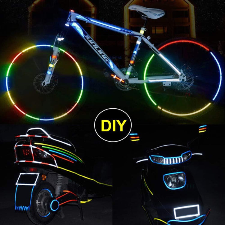 2 Rolls Bicycle Mountain Bike Motorcycle Sticker Car Contour Reflective Sticker Night Riding Reflective Sticker