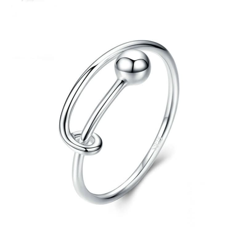 S925 Sterling Silver Ring Platinum Plated Open Ring Reluova