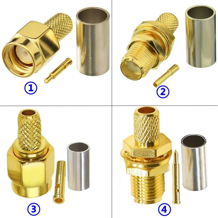 Plug Connector Crimp For RG58 / LMR195 / RG142 / RG400 My Store