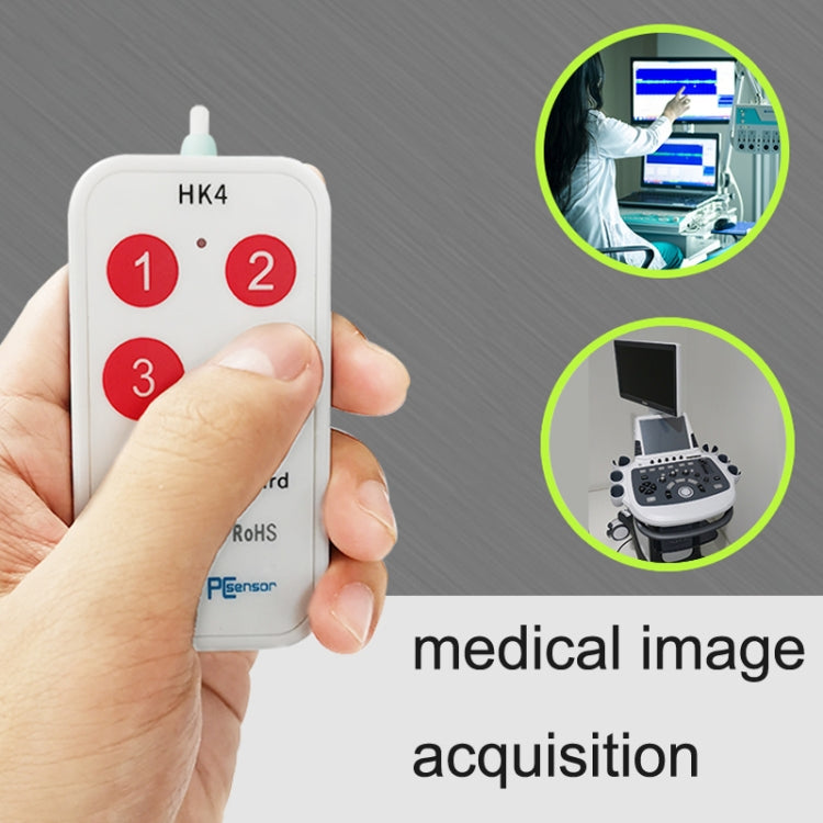 HK-4 4 Keys Custom Quick Copy and Paste Medical Ultrasound Acquisition USB Keypad, Cable Length: 2m