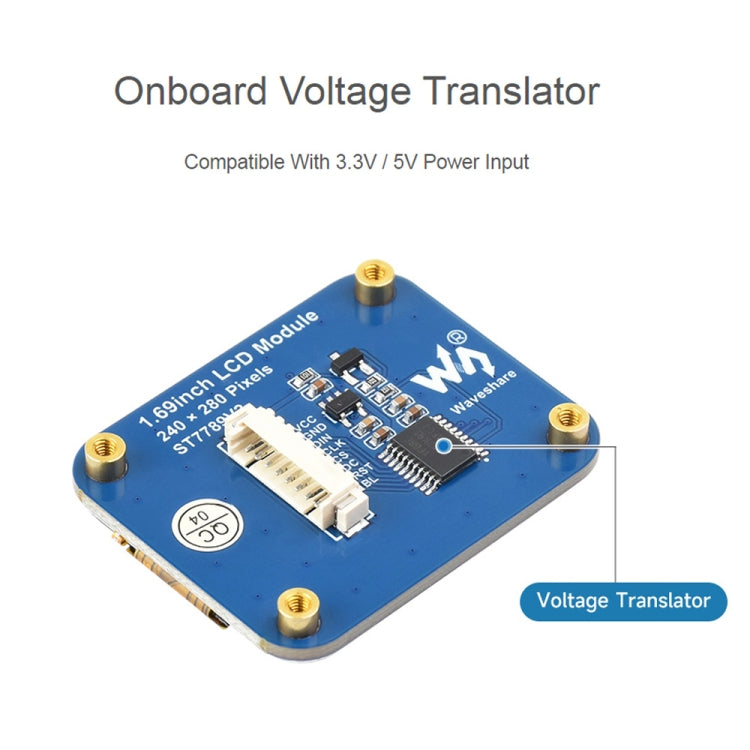 Waveshare 1.69 Inch 240×280 Resolution IPS LCD Display Module With SPI Interface My Store