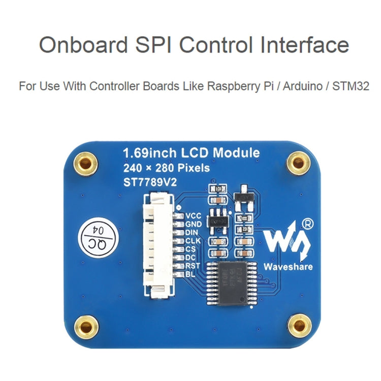 Waveshare 1.69 Inch 240×280 Resolution IPS LCD Display Module With SPI Interface My Store