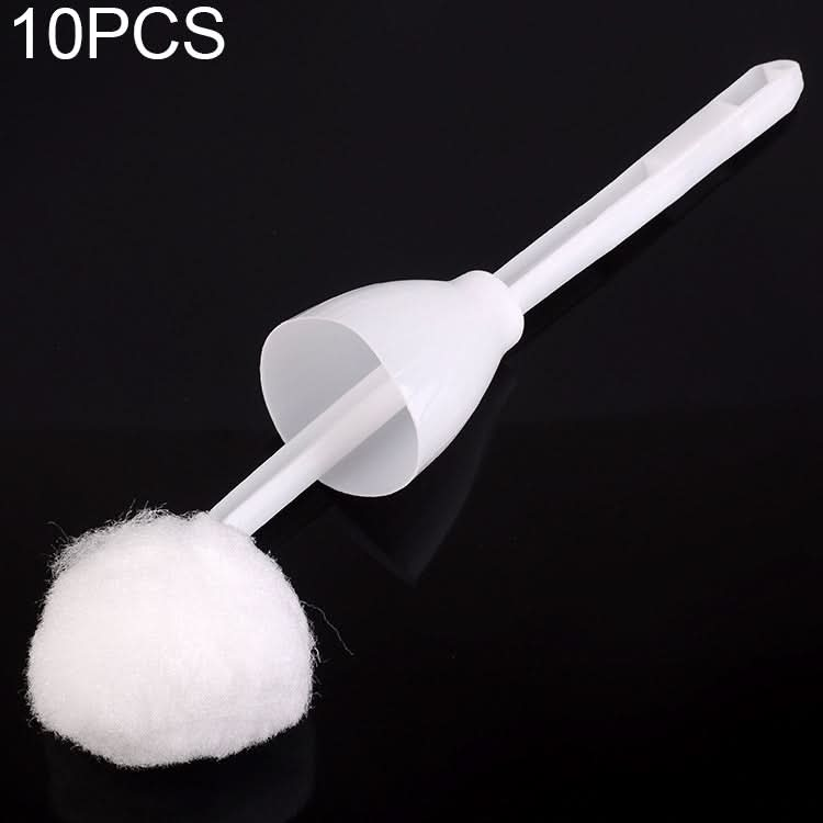 10 PCS Multifunctional Squeezing Type Cotton Toilet Cleaning Brush Creative Soft Hair Toilet Brush